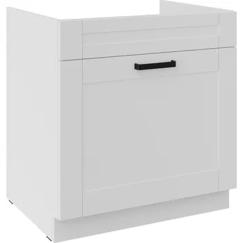 Kuchyňská skříňka Spodní dřezová skříňka s výsuvem LUNA BÍLÁ / BÍLÝ MAT 80 ZL 1S BB