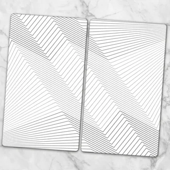 Obraz Skleněné Desky na Krájení a Servírování Moderní Geometrický Vzor 2x30x52
