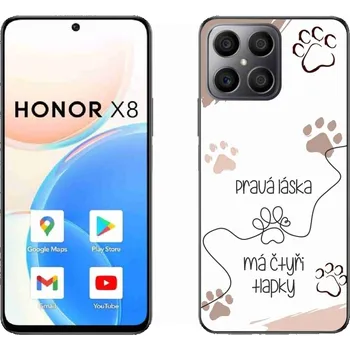 Pouzdro na mobilní telefon Gelový kryt mmCase na Honor X8 4G - psí motiv 1 bílé pozadí