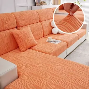 Napínací potah Elastický potah na pohovku či křeslo se vzorem - 3 barvy Rozměry: Podhlavník, Barva: Oranžová