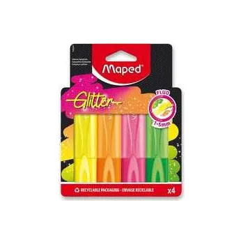 Zvýrazňovač Zvýrazňovač Maped Glitter Fluo 4 ks, blistr,rychlé dodání