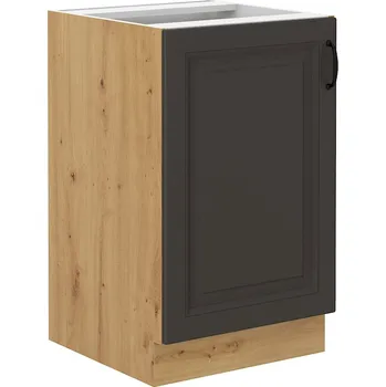 Kuchyňská skříňka Spodní dřezová skříňka STILO GRAFIT / DUB ARTISAN 50 ZL 1F BB