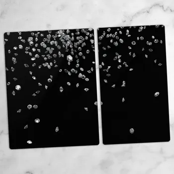 Obraz Skleněné tvrzené desky Sada 2 Kusů Malé Malé Diamanty 40x52 cm a 30x52 cm