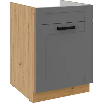 Kuchyňská skříňka Spodní dřezová skříňka s výsuvem LUNA DUSTGREY / DUB ARTISAN 60 ZL 1S BB