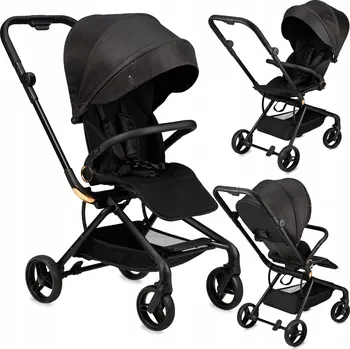 Kočárek Sportovní kočárek MoMi ADELLE černý, otočné sedadlo 360°, 7,5 kg