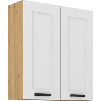 Kuchyňská skříňka Horní dveřová skříňka LUNA BÍLÁ / DUB ARTISAN 80 G-90 2F
