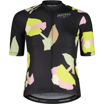 cyklistický dres Dres MALOJA SchneckM. 39183-1-1114 - černý, dámský Velikost: S, Varianta: deep black fieldflower