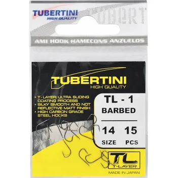 Rybářský háček Háčky Háčky s otřepem Tubertini Serie TL-1 Barbed vel. (15 ks)