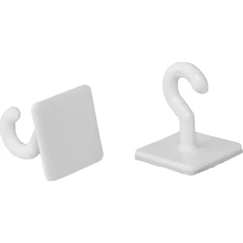 Věšák Samolepicí plastové háčky na stěnu, nosnost 1 kg, sada 20 ks