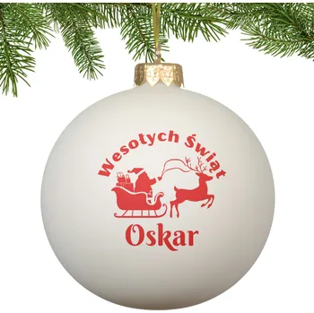 Vánoční dekorace SKLENĚNÁ VÁNOČNÍ KOULE SE JMÉNEM na vánoční stromeček, vánoční dekorace DÁREK