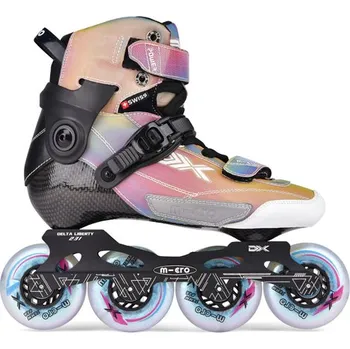 Kolečkové brusle MICRO Delta Liberty Velikost Bruslí: 40, Jednobarevné: Duhová