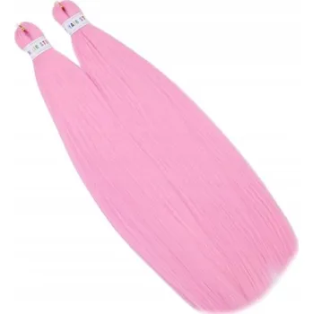 Příčesek Syntetické vlasy Kanekalon na copánky, 2 culíky, 70 cm, PŘEDEM PŘIPRAVENÉ pink růžové