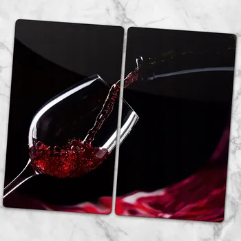 Obraz Kuchyňské Multifunkční Ozdobné Desky Tvrzené Sklo Rozlité Víno 2x30x52