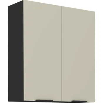 Kuchyňská skříňka Horní dveřová skříňka ARONA ČERNÝ MAT / KAŠMÍR 80 G-90 2F