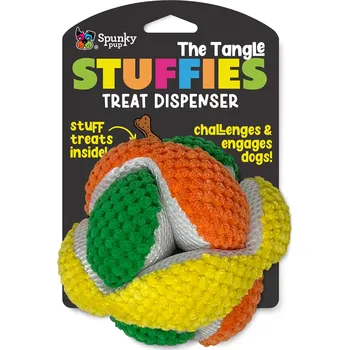 Hračka pro kočku Stuffies zamotaný míč k plnění pamlsků Spunky Pup 38cm