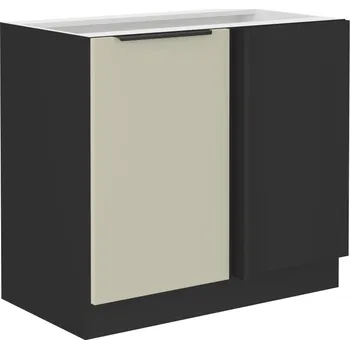 Kuchyňská skříňka Spodní rohová skříňka ARONA ČERNÝ MAT / KAŠMÍR 105 ND 1F BB