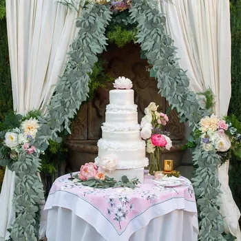 umělá květina Eukalyptové listy umělé popínavé rostliny girlanda dekorace 2m 2ks