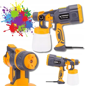 Stříkací pistole Elektrická PISTOLE NA MALOVÁNÍ stěn Stříkací pistole 550W trysky SADA