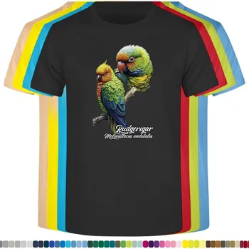 Dívčí tričko detske-levne-bavlnene-tricko-potisk-andulka-vlnkovana Barva: Black -černá, Dětská bavlněná trička JHK: L