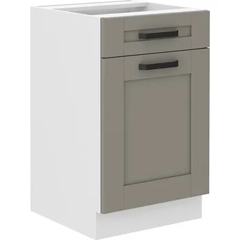 Kuchyňská skříňka Spodní dveřová skříňka s šuplíkem LUNA CLAYGREY / BÍLÝ MAT 50 D 1F 1S BB