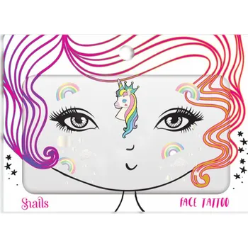 Tetování Šneci, Dětská nálepka na obličej, Tetování na obličej - Jednorožec