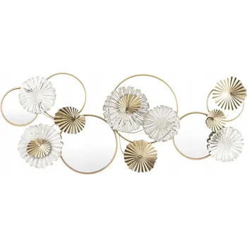 Obraz NÁSTĚNNÁ DEKORACE KOVOVÁ VINTAGE ZLATÁ DÁREK OBRAZ