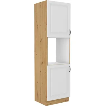 Kuchyňská skříňka Vysoká skříň na vestavnou troubu STILO BÍLÁ / DUB ARTISAN 60 DP-210 2F