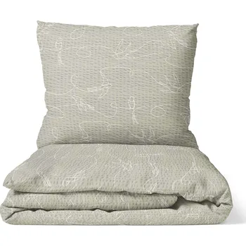 Povlečení DARRÉ Krepové povlečení Vlaštovky v letu - béžové Velikost: 140 x 220 + 70 x 90