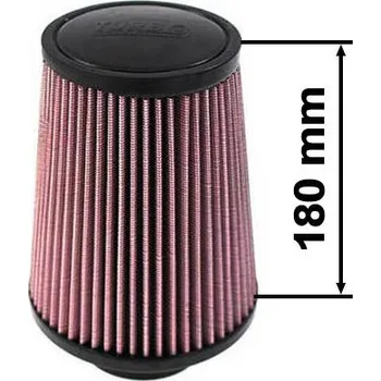 Vzduchový filtr Sportovní vzduchový filtr TURBOWORKS - universál, červený H:180mm DIA:80-89mm Vyberte průměr vstupu:: 89mm_1