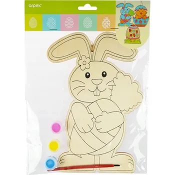 Vánoční ozdoba Dřevěná ozdoba - zajíc k vlastnímu sestavení (DIY)