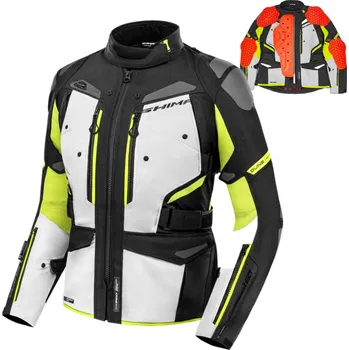 Moto bunda Dámská třívrstvá textilní motocyklová bunda SHIMA DUNE LADY Fluo XL