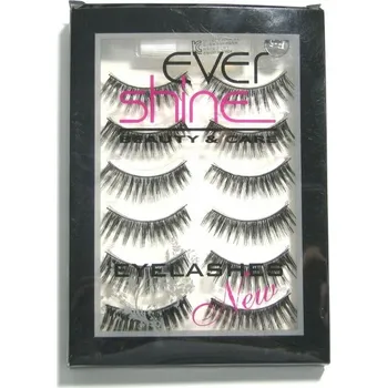 Péče o řasy a obočí Umělé Řasy na Pásku Hedvábné Černé SADA 6 PÁRŮ + LEPIDLO F-05