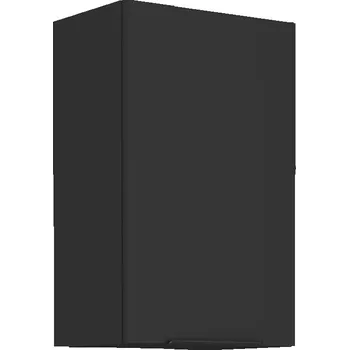 Kuchyňská skříňka Horní dveřová skříňka SIENA ČERNÝ MAT / ČERNÁ 45 G-72 1F