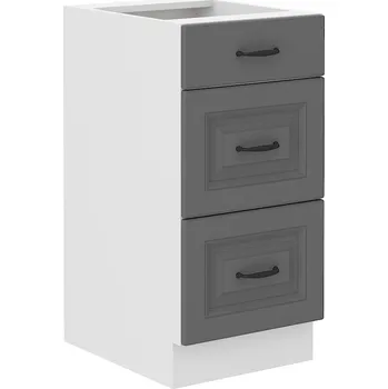 Kuchyňská skříňka Spodní šuplíková skříňka STILO DUSTGREY / BÍLÝ MAT 40 D 3S BB
