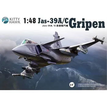 Plastikový model Kitty Hawk Jas-39 A/C Gripen 1:48