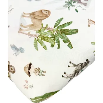 Prostěradlo Mimilove Bavlněné prostěradlo na přebalovací podložku 50x70 cm Safari