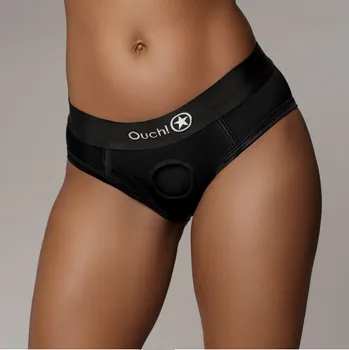 Dildo Ouch! Vibrating Strap on High cut Brief M/L