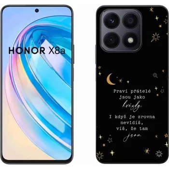 Pouzdro na mobilní telefon Gelový kryt mmCase na Honor X8a - citát 6 černé pozadí