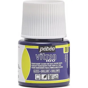 Speciální výtvarná barva Vypalovací barva na sklo Pébéo Vitrea 160 45 ml - 08 Lazuli