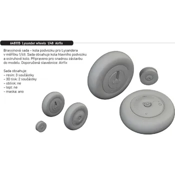 Plastikový model Eduard 1/48 Lysander wheels (AIRFIX)