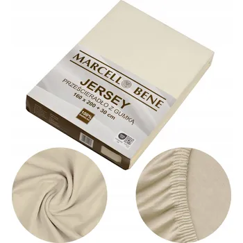 Prostěradlo Prostěradlo s gumou jersey 220x200 +30 cm, ecru