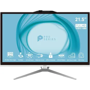 Stolní počítač MSI PC AIO PRO AP222T 13M-006XEU, Core i3-13100,21.5" FHD Touch,8GB,256GB SSD,Intel UHD,bez OS,White