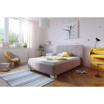 Postel BLANÁŘ NÁBYTEK, a.s. Blanář čalouněná postel KELLY vč. roštů - růžová ROZMĚR: 90 x 200 cm