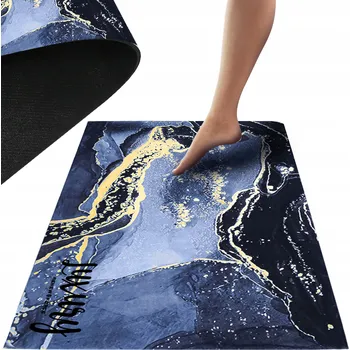 Koupelnová předložka KOUPELNOVÁ PŘEDLOŽKA PROTISKLUZOVÁ 80x50 KOBEREC DO KOUPELNY VZHLED MARMORU