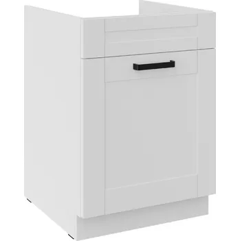 Kuchyňská skříňka Spodní dřezová skříňka s výsuvem LUNA BÍLÁ / BÍLÝ MAT 60 ZL 1S BB