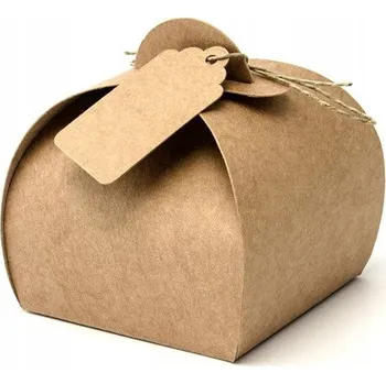 Dárková krabička Hnědá Krabička na svatební dort