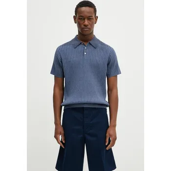 Pánské tričko Bavlněné polo tričko Paul Smith pánské, modrá barva, M1R-267Z-P02679 M1R.267Z.P02679 95X, vel. M