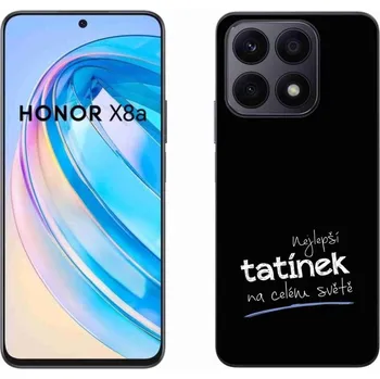 Pouzdro na mobilní telefon Gelový kryt mmCase na Honor X8a - nejlepší tatínek 4 černé pozadí