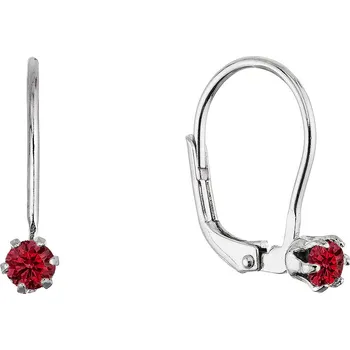 Náušnice Stříbrné visací náušnice s Preciosa krystalem 31322.3 siam