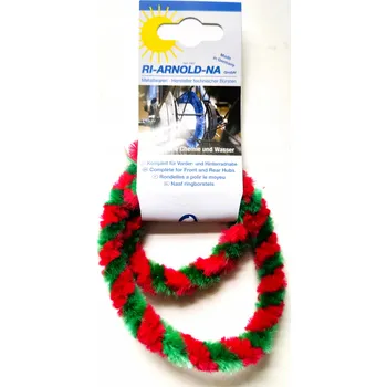 ČISTIČ NÁBOJŮ KOL froté sada 2ks ČERVENO-ZELENÉ pro náboje jízdních kol